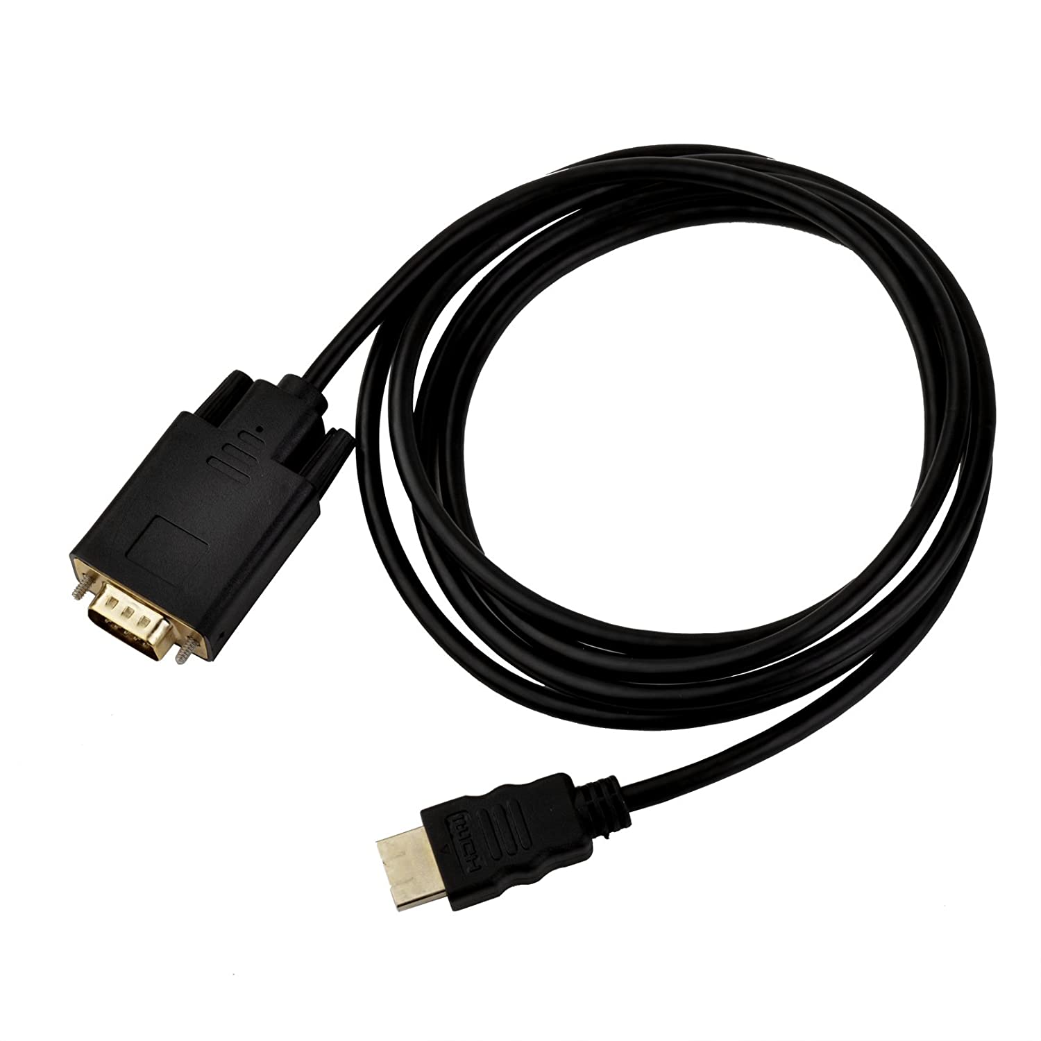 ZasLuke HDMI to VGA Gold Plated Active Video Adapter Cable 1080P HDMI Digital to VGA Analog Converter Cable (6 Feet/ 1.8 Meters) ZasLuke HDMI to VGA Gold Plated Active Video Adapter Cable 1080P HDMI Digital to VGA Analog Converter Cable (6 Feet/ 1.8 Meters)